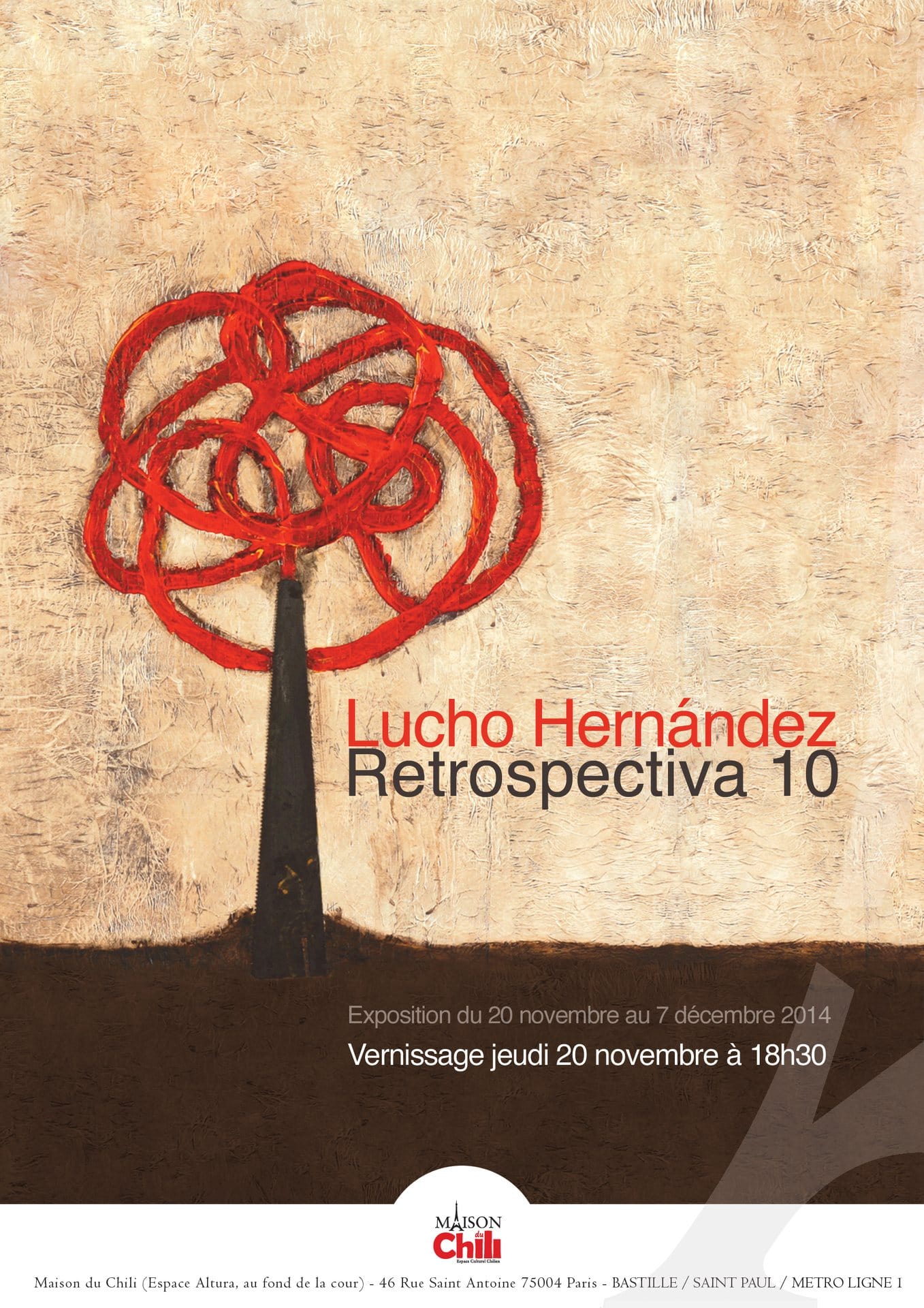Exposition « Retrospectiva 10 » à la Maison du Chili